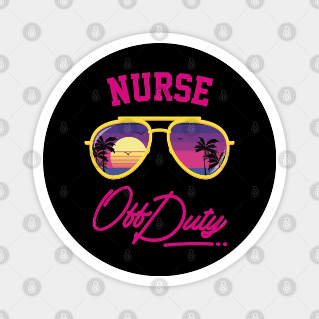 Nurse Off Duty Beach Sunset Magnet by Hixon House